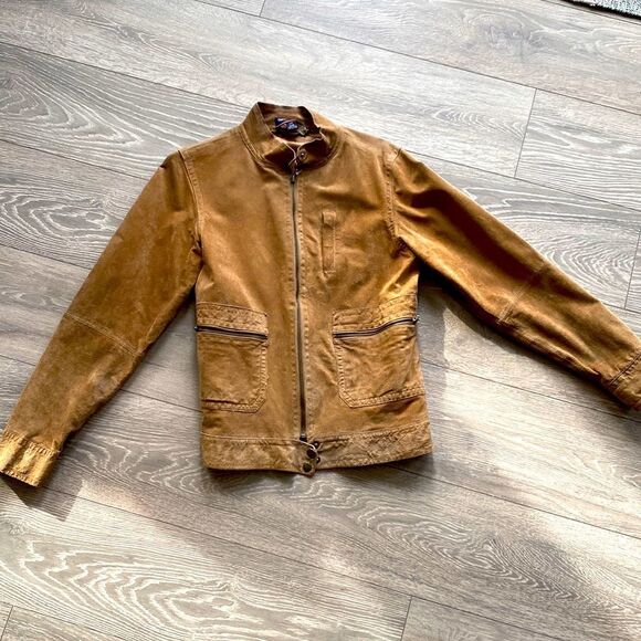 Vintage Brown Leather Suede Moto Jacket - Picture 1 of 9